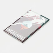 レトロ宇宙ポスター – サターンへのカッシーニ任務 ポストイット (アングル)