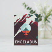 レトロ宇宙ポスター – サターンへのカッシーニ任務 ポストカード (スタンド正面)