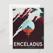 レトロ宇宙ポスター – サターンへのカッシーニ任務 ポストカード (正面/裏面)