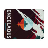 レトロ宇宙ポスター – サターンへのカッシーニ任務 マグネット (横)