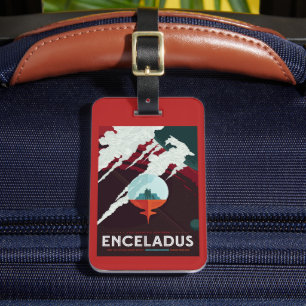 レトロ宇宙ポスター – サターンへのカッシーニ任務 ラゲッジタグ