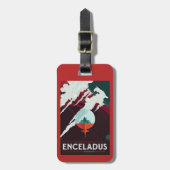 レトロ宇宙ポスター – サターンへのカッシーニ任務 ラゲッジタグ (正面縦)