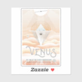 レトロ宇宙ポスター – システム内太陽の展望台 シール (シート)