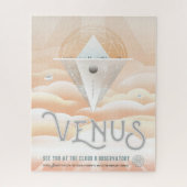 レトロ宇宙ポスター – システム内太陽の展望台 ジグソーパズル (縦)