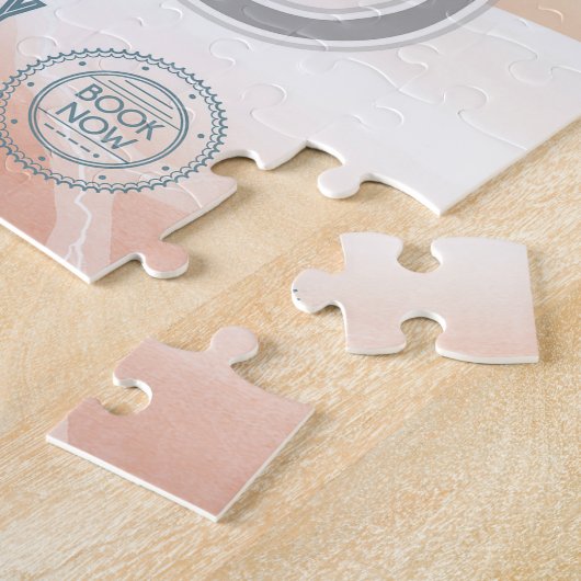 レトロ宇宙ポスター – システム内太陽の展望台 ジグソーパズル (側面)