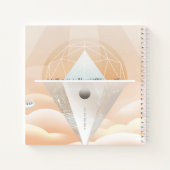 レトロ宇宙ポスター – システム内太陽の展望台 ノートブック (裏面)