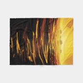 レトロ宇宙ポスター – 土星の最大の月、タイタン。 フリースブランケット (正面(横))