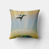 レトロ宇宙ポスター – 地球の重すごいさ クッション (裏面)