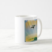 レトロ宇宙ポスター – 地球の重すごいさ コーヒーマグカップ (正面右)