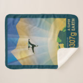 レトロ宇宙ポスター – 地球の重すごいさ シェルパブランケット (正面(横))