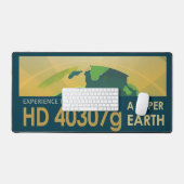 レトロ宇宙ポスター – 地球の重すごいさ デスクマット (キーボード&マウス)