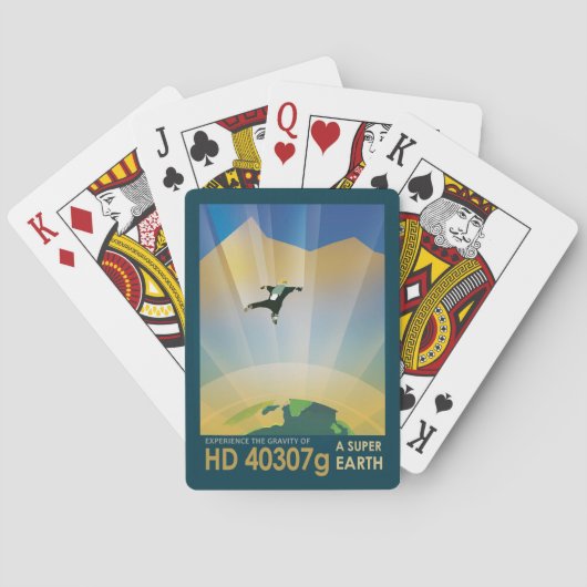 レトロ宇宙ポスター – 地球の重すごいさ トランプ (裏面)