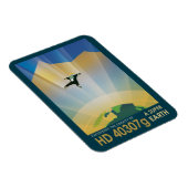 レトロ宇宙ポスター – 地球の重すごいさ マグネット (右側)