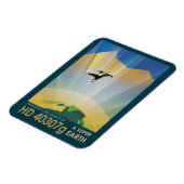 レトロ宇宙ポスター – 地球の重すごいさ マグネット (左側)