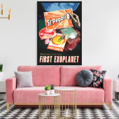 レトロ宇宙ポスター – 太陽系外惑星ディスカバリー51ペガシB キャンバスプリント (インサイチュ (リビング))