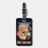 レトロ宇宙ポスター – 太陽系外惑星ディスカバリー51ペガシB ラゲッジタグ (正面縦)