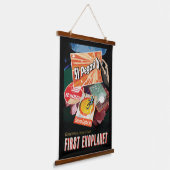 レトロ宇宙ポスター – 太陽系外惑星ディスカバリー51ペガシB 吊り下げ型タペストリー (傾斜あり)