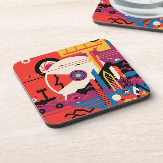 レトロ宇宙ポスター – 火星探索プログラム。 コースター (左側)