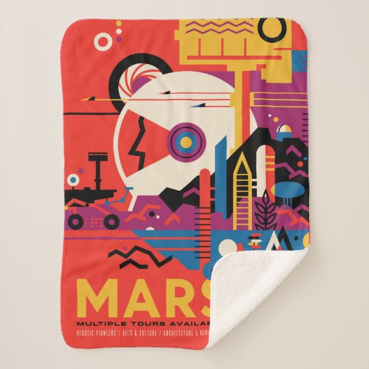 レトロ宇宙ポスター – 火星探索プログラム。 シェルパブランケット (正面)