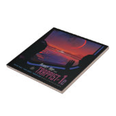 レトロ宇宙ポスター – 視聴者Observe Trappist-1e. タイル (側面)