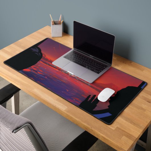 レトロ宇宙ポスター – 視聴者Observe Trappist-1e. デスクマット (オフィス2)