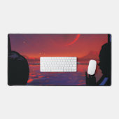 レトロ宇宙ポスター – 視聴者Observe Trappist-1e. デスクマット (キーボード&マウス)