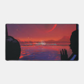 レトロ宇宙ポスター – 視聴者Observe Trappist-1e. デスクマット (正面)