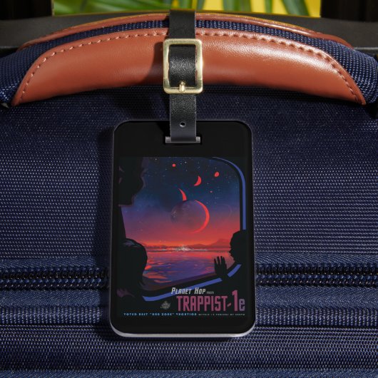 レトロ宇宙ポスター – 視聴者Observe Trappist-1e. ラゲッジタグ (正面インサイチュ2)