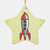 レトロ宇宙ロケット セラミックオーナメント (裏面)
