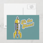レトロ宇宙ロケット ポストカード (正面/裏面)