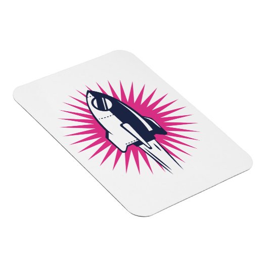 レトロ宇宙ロケット マグネット (右側)