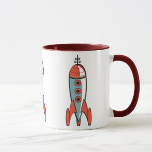 レトロ宇宙ロケット, レトロ宇宙ロケット, レトロ宇... マグカップ