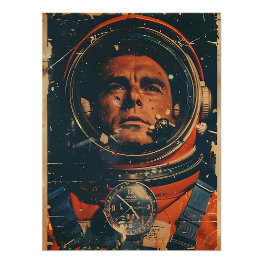 レトロ宇宙冒険芸術 ポスター (正面)