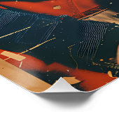 レトロ宇宙冒険芸術 ポスター (コーナー)