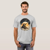 レトロ宇宙天文台 ビンテージ天文学 夕焼けA Tシャツ (正面フル)