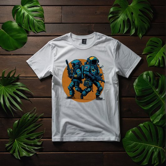 レトロ宇宙宇宙飛行士銀河系反乱戦闘機サイエンスフィクション Tシャツ