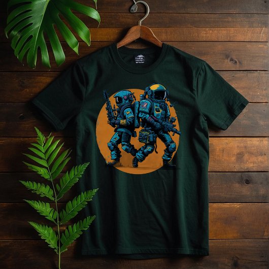 レトロ宇宙宇宙飛行士銀河系反乱戦闘機サイエンスフィクション Tシャツ