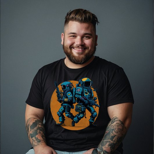 レトロ宇宙宇宙飛行士銀河系反乱戦闘機サイエンスフィクション Tシャツ