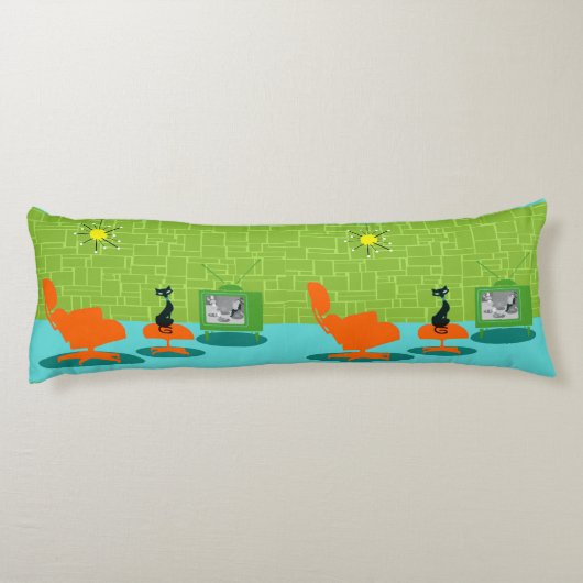 レトロ宇宙年齢子猫抱き枕 ボディピロー (裏面)