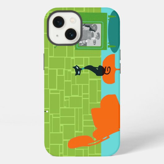 レトロ宇宙年齢子猫iPhone 6ケース iPhoneケース (裏面)