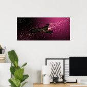 レトロ宇宙戦闘機 ポスター (ホームオフィス)