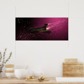 レトロ宇宙戦闘機 ポスター (キッチン)