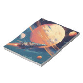 レトロ宇宙探査ポスター ノートパッド (回転)