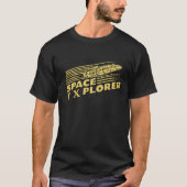 レトロ宇宙探検ロケットグラフィック Tシャツ (正面)