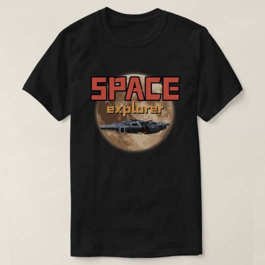 レトロ宇宙探検家 Tシャツ (デザイン正面)
