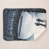 レトロ宇宙旅行ポスター – ドワーフプラネットセレス。 シェルパブランケット (正面(横))