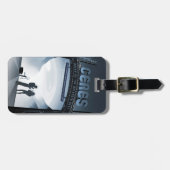 レトロ宇宙旅行ポスター – ドワーフプラネットセレス。 ラゲッジタグ (正面横)