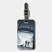 レトロ宇宙旅行ポスター – ドワーフプラネットセレス。 ラゲッジタグ (正面縦)