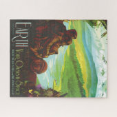 レトロ宇宙旅行ポスター – 地球科学ミッション ジグソーパズル (横)