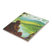 レトロ宇宙旅行ポスター – 地球科学ミッション タイル (側面)